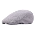 Miniatyrbild 1 av 5: 1 st bomullsmössor herr dam hatt mjuk casual basker enfärgad unisex retro hatt  (FMY) Light gray one size