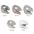 Pikkukuva 5 / 5: Dinosaurus Maski Päällys, Jurassic World Dinosaurus Lelut Avattavalla Liikkuvalla Leualla, Velociraptor Maski & Tyrannosaurus Rex Maski Paketti (FMY) White