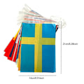 Miniatyrbild 5 av 5: 2024 EM-fotbollsmästerskap Vimplar Flaggor 24 Lag 7 Meter/Förpackning, 2024 EM-landslagsflaggor För Trädgård, Bar, P  (FMY) 2 pack