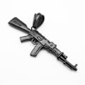 Pikkukuva 4 / 5: Tekoarmeijan kivääri kone     Riippuva kaulakoru lahja mies Cs pelaaja Asg kulta  (FMY) AK 47 Black