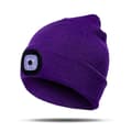 Strikket lue med LED-lys og knappecellebatteri (FMY) Purple