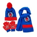 Barn Gutter 3-delt Spiderman Vintervarm Hatt, Halsduk og Hansker Sett (FMY) Red - Blue