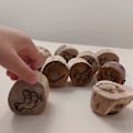 Miniatyrbillede 5 af 5: 2023 - 9 stk./sæt Trædyr Fodspor Stempel Legetøj Gave (FMY)