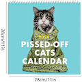 Miniatyrbild 4 av 5: 2024 Pissed-off Cats Kalender, Rolig Kattväggkalender, 12 Månader Kattkalender, Rolig Sassy Semesterpresent För Kattälskare (FMY) 1Pcs