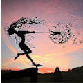 Miniatyrbillede 1 af 2: Dansende Fe-Løvetand Statue Ornament Stakes (FMY) Dandelion G
