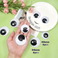 Miniatyrbillede 2 af 5: Wiggle Googly Eyes (8stk) - Selvklæbende Kunsthåndværksøjne (FMY)