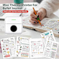 Miniatyrbillede 4 af 5: Mini Sticker Printer Maker Termisk Printer, Bluetooth Trådløs Bærbar Telefonprinter, Lille Instant (FMY) White