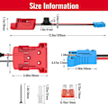 Miniatyrbillede 4 af 5: Power Wheels Adapter til batteri med ledningsnet-stik 12awg ledning med 40a sikring til Peg-pereg  (FMY) Red
