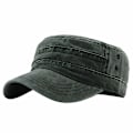 Miniatyrbilde 2 av 2: Militærhatt Cap Army Cadet Menn Kvinner Casual Baseball Størrelse Justerbar Rem (FMY) Black