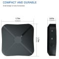 Pikkukuva 4 / 5: 2-in-1 Langaton Bluetooth 5.0 -äänenlähetin ja -vastaanotin 3,5 mm Aux RCA Langaton Musiikkiäänensovitin Mikrofonilla Autolle, Tietokoneelle, Televisiolle (FMY)