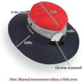 Miniatyrbilde 3 av 5: Kvinners Solhatt Sommer Bøttehatt UV-beskyttelse Foldbar Mesh Bredbrem Hatter For Strand Utendørs Fiske Reise Fotturer  (FMY) Red