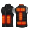 Miniatyrbilde 2 av 5: Oppvarmet vest menn kvinner Usb oppvarmet jakke oppvarming termisk klær veldig fin gave veldig fin gave  (FMY) Black XL