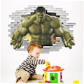 Miniatyrbild 3 av 5: 3D Endgame Väggdekaler Barnrum Otrolig Hulk Väggkonst Vinyl Väggdekal Dekal Superhjälte Väggdekal Spel Väggdekal