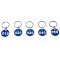 Miniatyrbilde 2 av 5: Nøkkelring med tall 1-100, nummererte merkelapper, skap, treningsstudio, nøkkelringer, gravert tall med nøkkelringer, nøkkelring i aluminium, nummererte merkelapper (FMY) 1 to 50