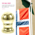 Miniatyrbild 3 av 4: Flaggstångsknoppkula Flaggstångskula Topper Prydnad Flaggstång Topputbyte  (FMY) Golden 7.00X4.50X4.50CM