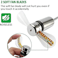 Pikkukuva 3 / 5: USB-kellotuuletin, huiheng Mini Taitettava Joutsenkaula LED-tuuletin, Hiljainen LED-kellotuuletin kotiin ja toimistoon, pöytäkoneille ja kannettaville tietokoneille (FMY)