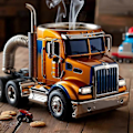 Miniatyrbillede 3 af 5: Håndlavet Keramisk Kaffekrus med Sættevogn, 330 ml Semi-trailer Kaffekop, Unik Gave til Kaffe- & Lastbilentusiaster 2025 (FMY) White