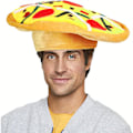 Miniatyrbild 1 av 5: Rolig Pizzahatt för Vuxna - Perfekt för Halloween & Julpartyn, One Size Fits Most, Hållbar Poly-Bomullsblend (FMY) Pizza Hat-1pcs