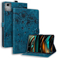 Miniatyrbillede 1 af 5: Til Lenovo Tab M11 Plus/ Tab K11 Plus Etui Læder Stand Tablet Cover Blomst Kat Kort Slots (FMY) Sapphire