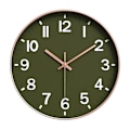 Miniatyrbild 1 av 5: Tyst Modern Väggklocka, 3D-Siffror Väggklocka För Kök Sovrum Vardagsrum Kontor Klassrum Dekoration 8  (FMY) Dark Green