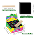 Miniatyrbild 4 av 5: Regnbågs-Scratch Mini Konstanteckningar - 125 Magiska Scratchpappersanteckningskort för Barn Leksaker Konst Hantverk DIY Festfavoriter (FMY)