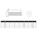 Miniatyrbilde 3 av 4: 10/25 stk cm m2 m2.5 m3 m4 m5 m6 a2 304 rustfritt stål kryss phillips ultra tynn super lav flat wafer hodeskrue bolt for bærbar PC (FMY) M3*25 25pcs