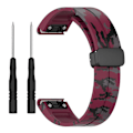 Pikkukuva 2 / 5: Tyyppi G Garmin Tactix 7 Pro/Fenix 7X/6X/6X Pro/5X Plus Musta Solki Kellon Ranneke 26mm Silikoni (FMY) Multicolor Style C