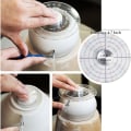 Miniatyrbilde 2 av 5: Keramisk Pottemaker Trimming Spinner Verktøy Rotasjonsplate Pottemakerhjul Trimmer Verktøy Leireverktøy for Pottemakere og Leirekunstnere, L (FMY) As Shown