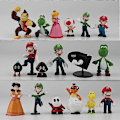 Miniatyrbillede 2 af 5: 6 stk./sæt 4-7 cm Super Mario Bros Pvc Action Figur Legetøj Dukker Model Sæt Luigi Yoshi Donkey Kong Svamp Til Børn Fødselsdagsgaver (FMY) 3rd generation