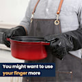 Miniatyrbild 4 av 5: 2-pack, Grillhandskar, BBQ-handskar Värmebeständiga Ugnshandskar, Värmeisolerande Handskar, Bakhandskar, Kökssilikon Ugnshandskar, Långa (FMY) Red