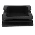 Miniatyrbillede 3 af 5: 75 mm x 75 mm firkantede plastikpropper rørindsatser endeblænding 2 stk. (FMY) Black