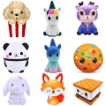 Miniatyrbild 2 av 5: 9,5 cm x 9 cm Jumbo Kawaii Popcorn Unicorn Cake Squishy Donut Fruit Squishi Slow Rising  (FMY)