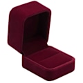 Miniatyrbilde 1 av 5: Klassisk fløyelsforlovelsesringboks, ørepynt-etui, gaveboks (FMY) Red
