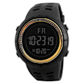 Pikkukuva 1 / 5: Uusi miesten LED-digitaalinen urheilukello, sotilasopiskelijoiden ajanottokello, vedenpitävä kello (FMY) Black shell and gold circle