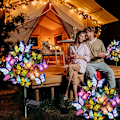 Miniatyrbillede 2 af 5: 2 stk. Solcelledrevet Sommerfuglformet Trælampe til Udendørsbelysning, Gulvlampe, Havegård, Have, Balkon, Græsplæne, Jordindstiklampe med (FMY) 2 Butterfly Tree Solar Lights