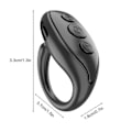 Miniatyrbilde 3 av 5: Smart Elektronikk Bluetooth Assistent Fjernkontroll Rulle Ring Klikker (svart) (FMY)