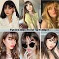 Pikkukuva 4 / 5: Bangs Hiustenpidike, 100% Aito Ihmishius, Ohuet Bangs Hiustenpidennykset, Kiinnitettävät Ilmavat Bangs Naisille, Kaarevat Bangs (FMY) Blonde