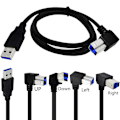 Miniatyrbillede 2 af 5: USB3.0 Kabel A Han til B Han 90 Graders Ret Vinkel USB3.0 Printerkabel (FMY) Bend up