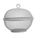 Miniatyrbild 1 av 3: Fruktkorg i nät med lock, livsmedelsgodkänd, stor kapacitet, multifunktionell, snabb dränering, förhindrar flugor, rostfritt stål, köksavlopp (FMY) Grey