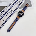 Miniatyrbillede 2 af 4: 20mm Denim Læder Rem (FMY) Dark Blue