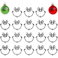 Miniatyrbilde 1 av 2: 100 stk Grinch-klistremerker for pynt Grinch-ansikt Dekaler Vinylklistremerke (FMY) 10Pcs