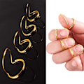 Miniatyrbild 2 av 4: Tumgrepp Fjäril, 4 st Gitarrfingerplektrum Fingerstyle Plectrums Gitarrplektrum Metall Gitarrplektrum Musikinstrument Tillbehör (FMY) Golden