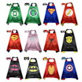 Miniatyrbillede 1 af 2: Børn Marvel Dc Halloween Superhelte Kostume Heltekappe Kappe Øje Med Maske 1 (FMY) Blue Superman