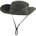Miniatyrbild 3 av 5: Dam sommar solhatt bred brätte utomhus UV-skydd hatt hopfällbar hästsvans hink keps för strand fiske vandring  (FMY) Army Green