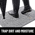 Miniatyrbillede 2 af 5: Dørmåtte til Hund, Vandabsorberende Skridsikker Vaskbar Måtte til Mudrede Patter, Hurtigtørrende Mikrofiber, Mud Måtte til Hunde, 40*60cm (FMY)