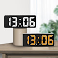 Miniatyrbilde 2 av 5: Smart Stor Digital Veggklokke Appkontroll Tid/dato/&lyd Aktiver & Nedtelling Funksjon Trinnløs Lysstyrke & Volum Alarm Med Snooze Morsom (FMY) Red