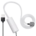 Miniatyrbillede 4 af 5: Akvarie USB Luftpumpe Lille Oxygenpumpe Med 2 Luftsten Slange Hængende Spænde Til Fisketank Udendørs Fiskeri  (FMY) White With 2 Air Stone