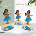 Miniatyrbild 3 av 5: 1 st Hawaiian Dancer Bilinredning Solcells Dansande Gunga Leksak Hawaiian Hula Instrumentbräda Dockan (FMY)