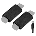 Miniatyrbilde 2 av 5: 2-pakning håndmikrofon elastisk erme for TX650/TX660 opptakere, for bryllupsvideografer (FMY) Black