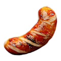 Pikkukuva 1 / 5: 3D-simulaatio Ruoka Sohva Tyyny Pehmeä Lannerangan Tuki Pehmolelu Pehmotyyny Täytetty 18cm (FMY) Grilled Sausage